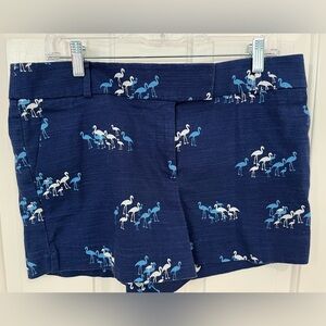 LOFT Riviera short size 10, navy with Flamingos